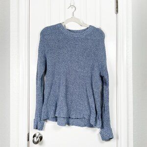 American Eagle Outfitters Womens M Sweater Blue Long Cuffed Sleeve Pullo…